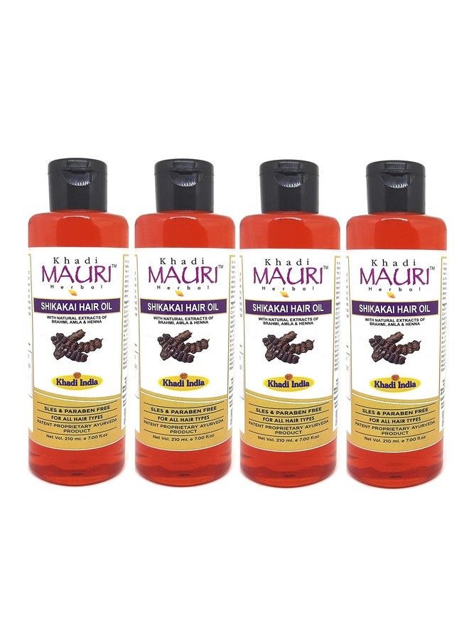 Khadi Mauri Herbal Khadi Mauri Shikakai Hair Oil 4 Hair Oil (840 Ml)  - Image 1