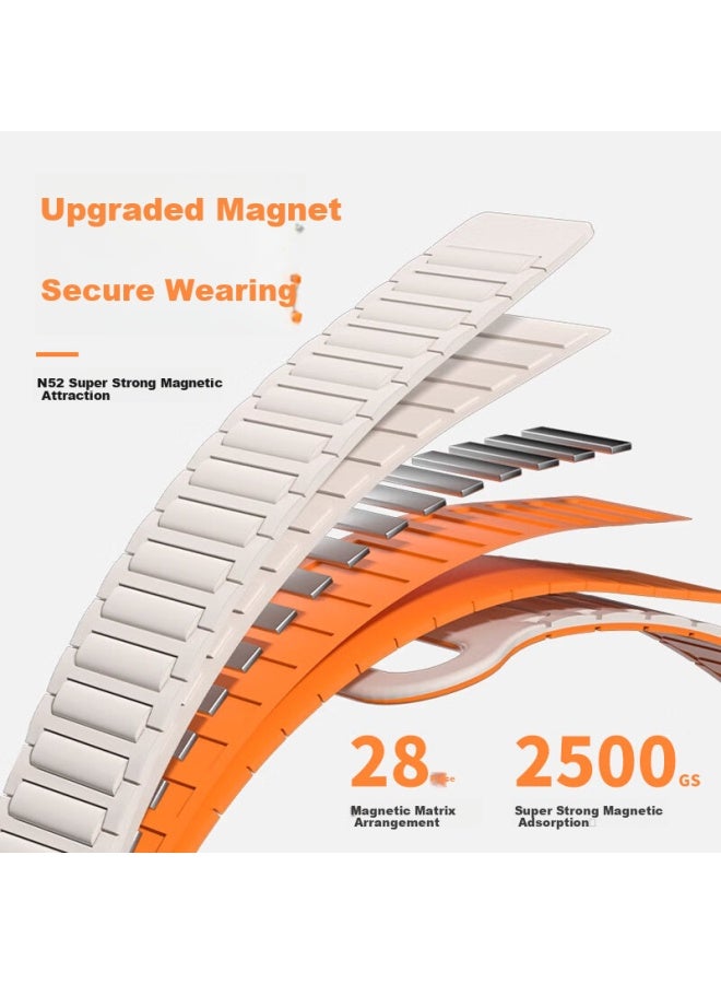 Magnetic Silicone Watch Strap For Huawei Watch 5/4/3/gt5/4/3/2/pro/honor Magic 2 Oxford Pink 18mm - Image 4