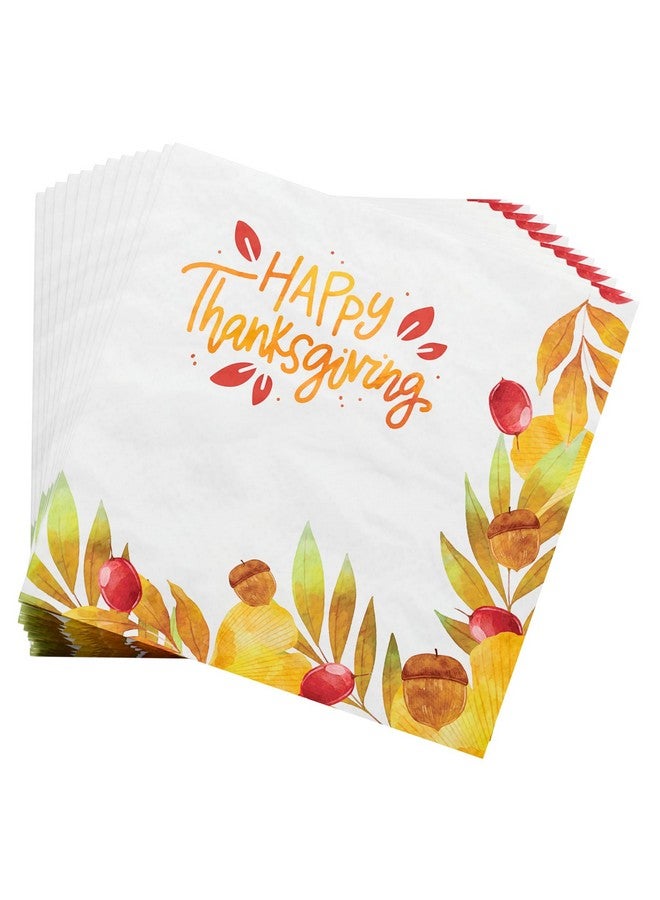 بلو أورتشدس أطباق ومناديل للحفلات (52 قطعة لـ 16 ضيفًا) - لوازم حفلات عيد الشكر، ديكورات حفلات عيد الشكر، حفلات بطابع الخريف، أطباق ومناديل لحفلات الديك الرومي، بساتين زرقاء - Image 5