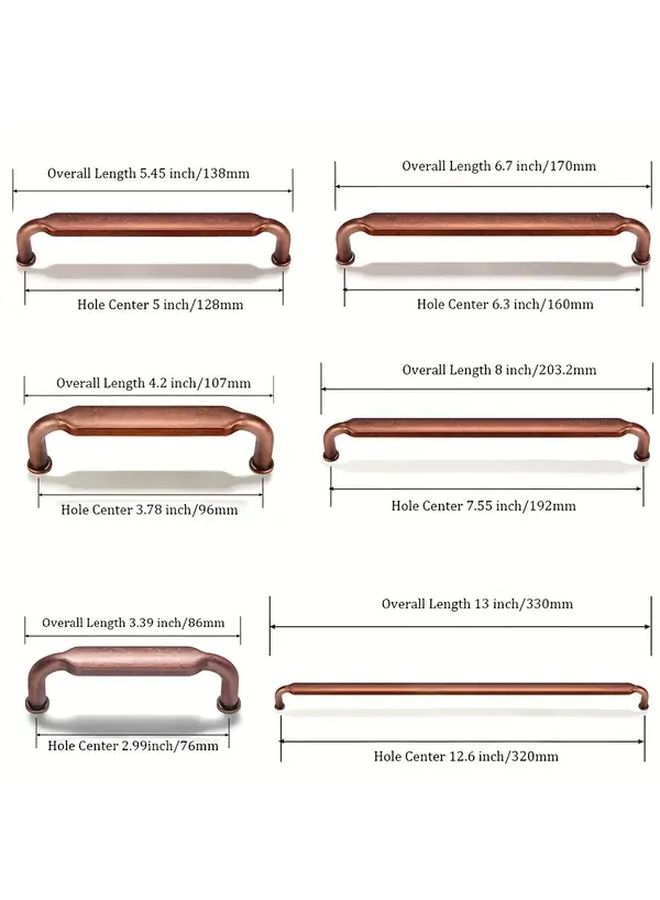 Vintage Style Zinc Alloy Kitchen Cabinet Handles 3 78 Inch Hole Center - Image 4