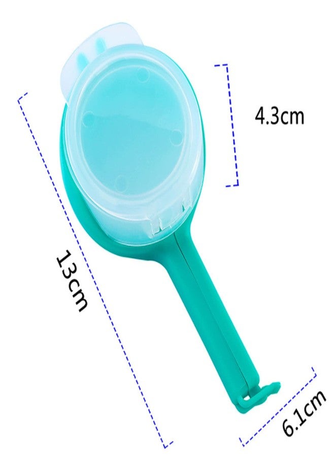 Sscon 4Pcs Food Storage Sealing Clips Plastic Food Bags Clips with Pour Spouts for Snacks Blue - Image 2