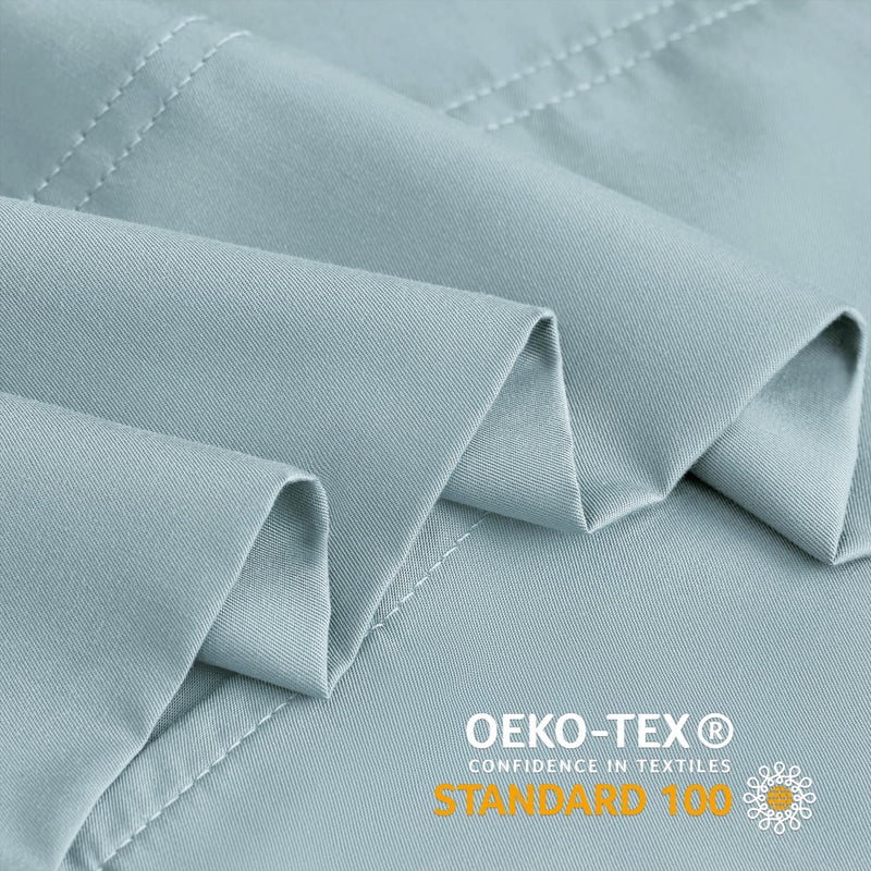 BEDELITE Pillow Cases Standard Size Set of 2  Rayon Derived from Bamboo  Cooling Pillow Cases for Hot Sleepers & Night Sweats  Breathable and Silky Soft Envelope Pillowcases(Haze Blue  20""x26"") - Image 5