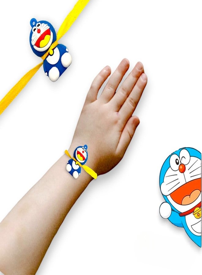 Elleva Kids Rakhi for Brother Cartoon Rakhi for Kids Boy Eraser Doraemon Rakhi Combo, Set of 2 - Image 2