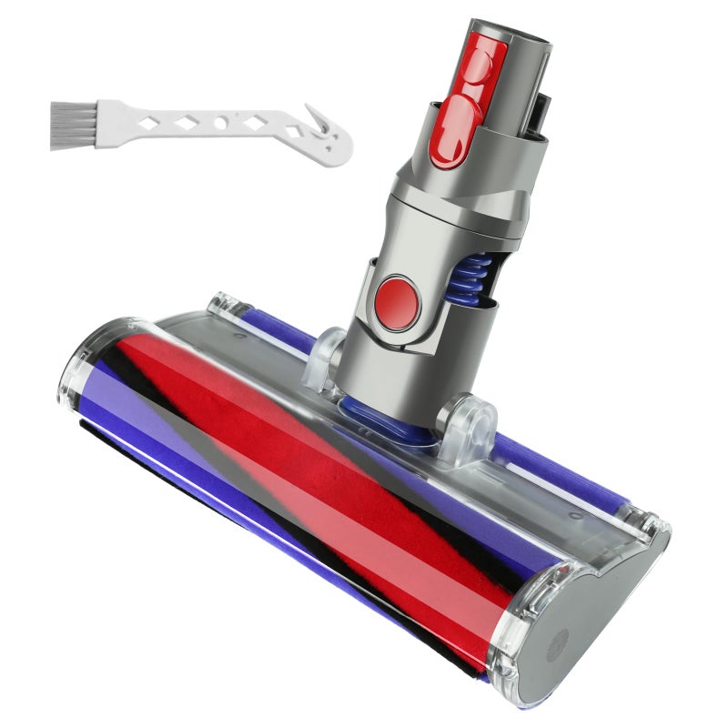LhhTing Soft Roller Cleaner Head Compatible with Dy son V10 V11 V15 V8 V7 Cordless Vacuum Quick Release Fluffy Vacuum Head Replacement Attachments Parts Accessories for Hardwood Vinyl Floor - Image 2