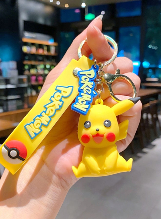 B357 Sitting Male Pikachu Cartoon Keychain Accessory1 Piece