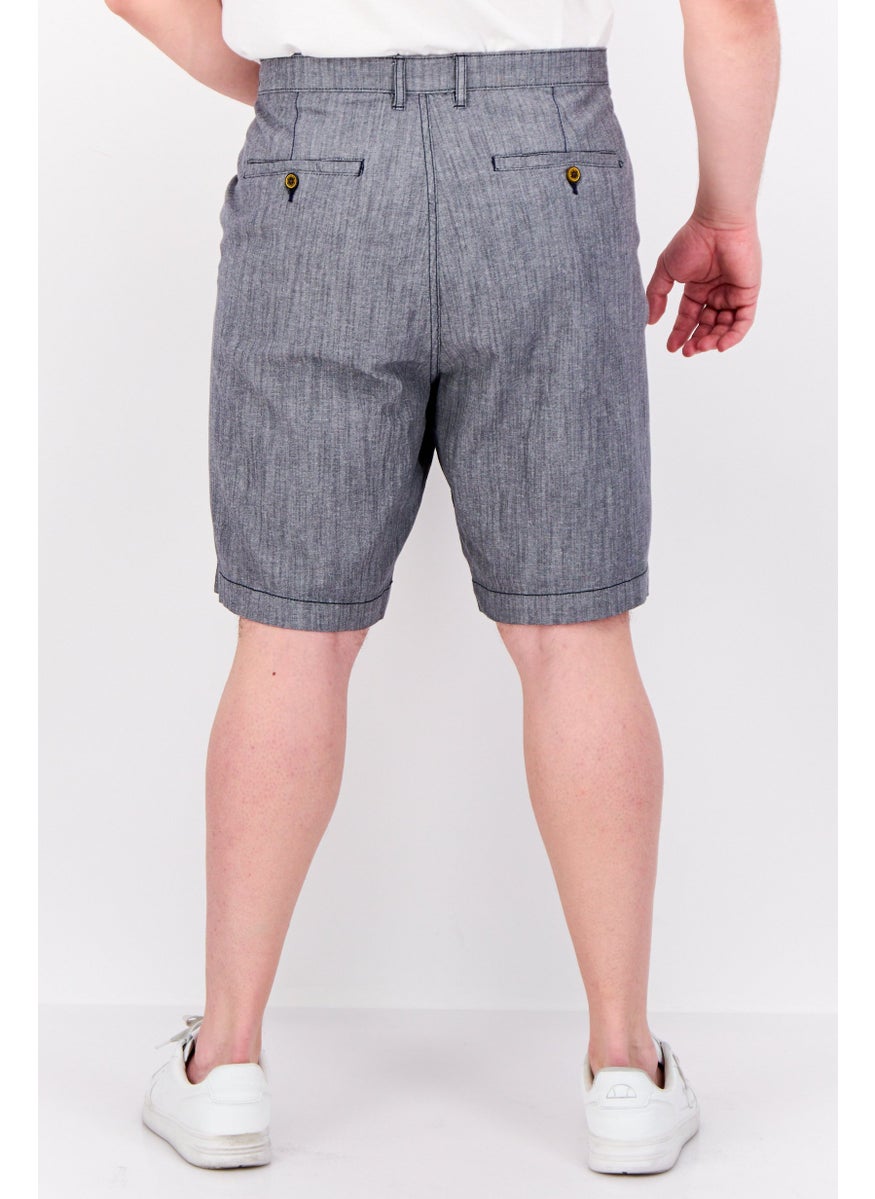 Jachs New York Men Regular Fit Heather Short, Grey  - Image 3