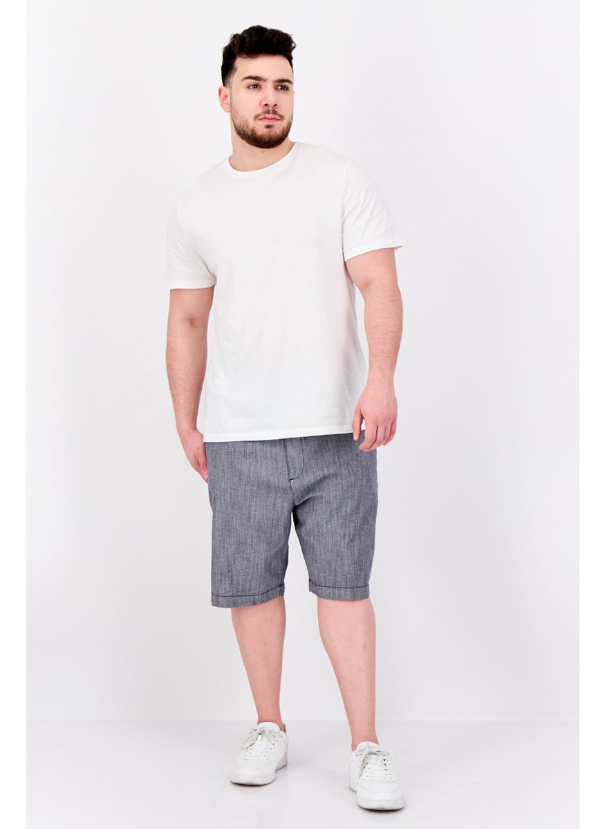 Jachs New York Men Regular Fit Heather Short, Grey  - Image 4