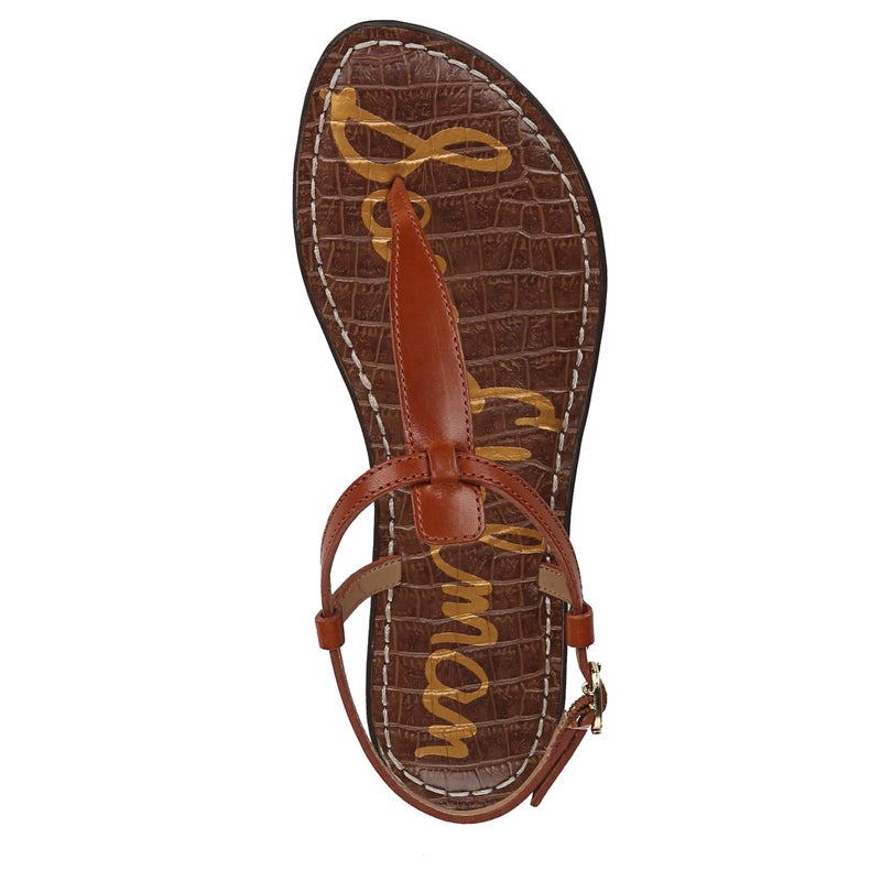 Sam Edelman Women's Gigi Flat Sandal, Kona Brown Leather, 7 - Image 5