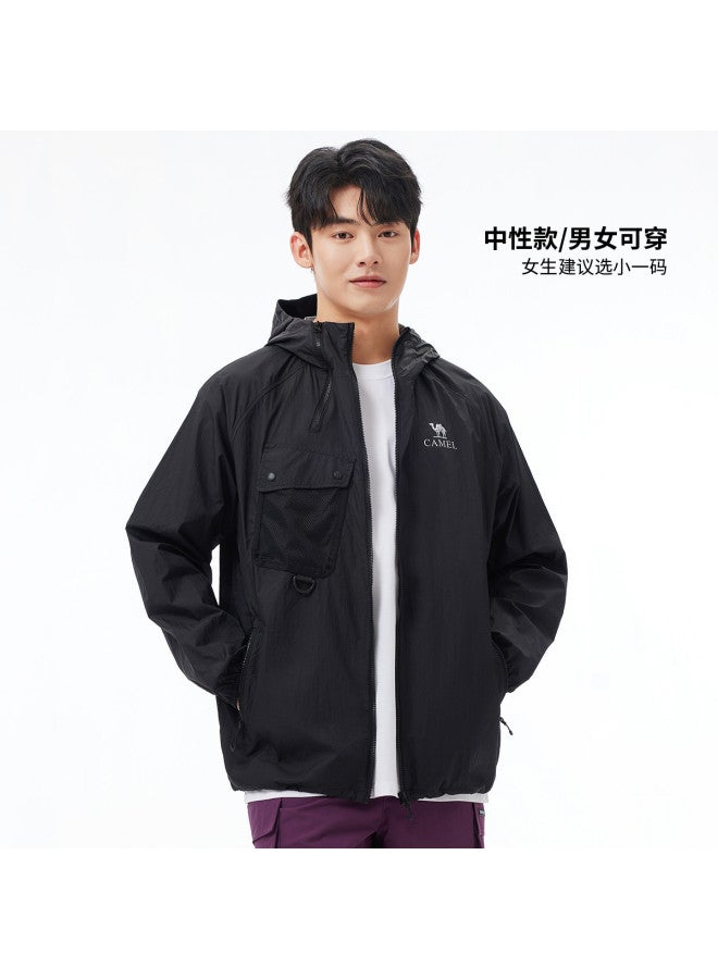 camel Outdoor Sun Protection Jacket 2025 Spring/summer Sun Shade Sunscreen Fashion Comfortable Breathable Casual Jacket Unisex Sun Protection Jacket - Image 3