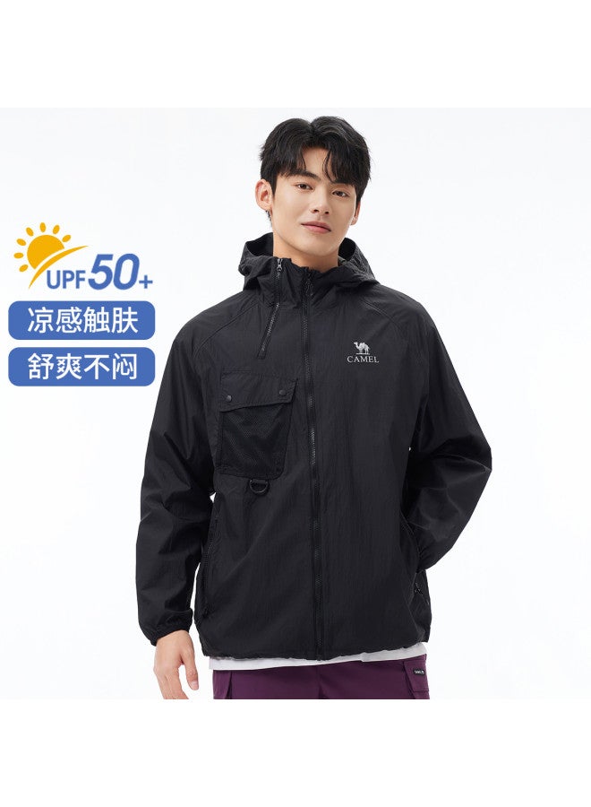 camel Outdoor Sun Protection Jacket 2025 Spring/summer Sun Shade Sunscreen Fashion Comfortable Breathable Casual Jacket Unisex Sun Protection Jacket - Image 2