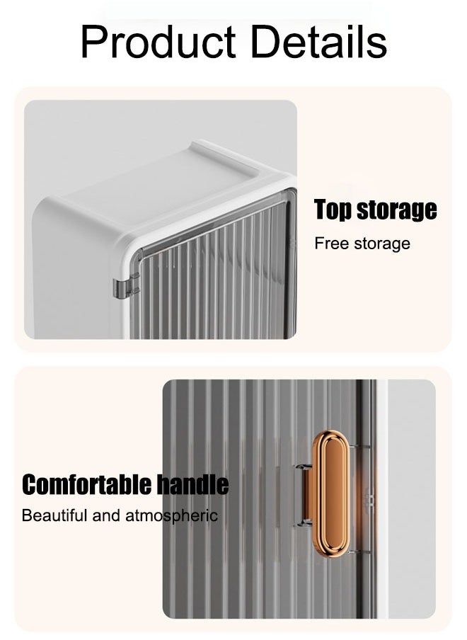 Generic - Toilet Paper Holder Tissue Box Shelf Multifunctional Toilet Paper Holder Wall Mounted Waterproof Tissue Box  Large Heavy Duty Toilet Paper Roll Storage Dispenser For Kitchen Bathroom Washroom  (White) - Image 1
