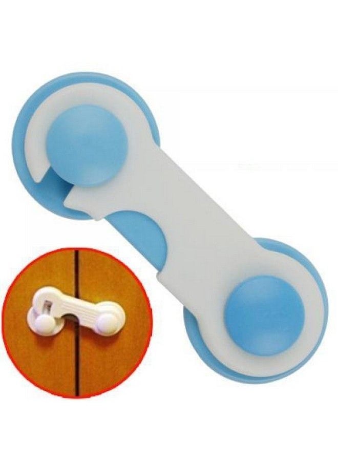 The Little Lookers - Multipurpose Non Toxic Bpa Free Safety Lock For Doors Cabinet Fridge Drawer ; Safety Accessories For Baby Child Kids Infant Toddler (White Pack Of 8) - Image 1