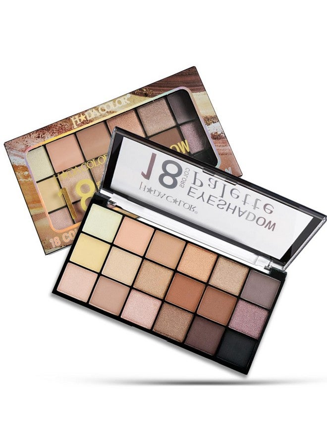 أدبيني لوحة ظلال عيون لامعة غير لامعة مكونة من 18 لونًا 30 جرام | مجموعة ساحرة من الظلال العارية طويلة الأمد | اكشفي عن عينيك بسيمفونية من الجمال الذي لا مثيل له (Shade-02) - Image 1