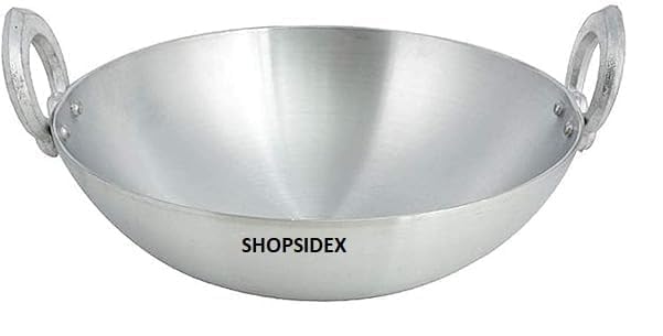 Shopsidex Aluminum Kadhai | Non Induction Kadai | Without Non Stick | Silver (2.5 L) - Image 1