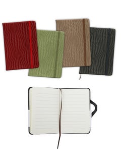 ATKET 4-Piece A7 Size Pocket Size Hardcover Notebook Assorted Colours  - Image 1