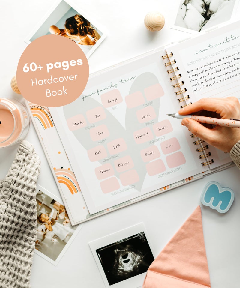 Lamare Baby Memory Book - Baby’s First Year Keepsake Journal, Baby Milestone Book, & Baby Scrapbook - Image 4