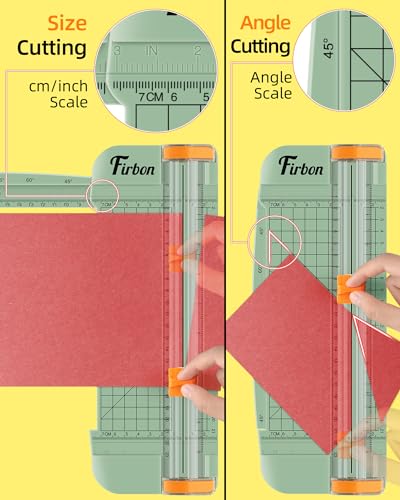 Firbon Morandi A5 Paper Cutter, Straight Small Paper Trimmer with Side Ruler for Scrapbooking Craft, Paper, Coupon, Label, Cardstock - Image 2