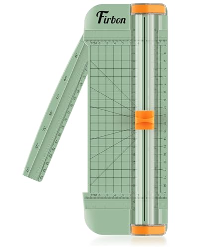 Firbon Morandi A5 Paper Cutter, Straight Small Paper Trimmer with Side Ruler for Scrapbooking Craft, Paper, Coupon, Label, Cardstock - Image 1