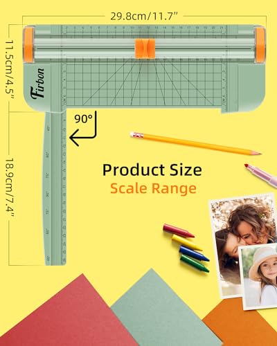 Firbon Morandi A5 Paper Cutter, Straight Small Paper Trimmer with Side Ruler for Scrapbooking Craft, Paper, Coupon, Label, Cardstock - Image 5