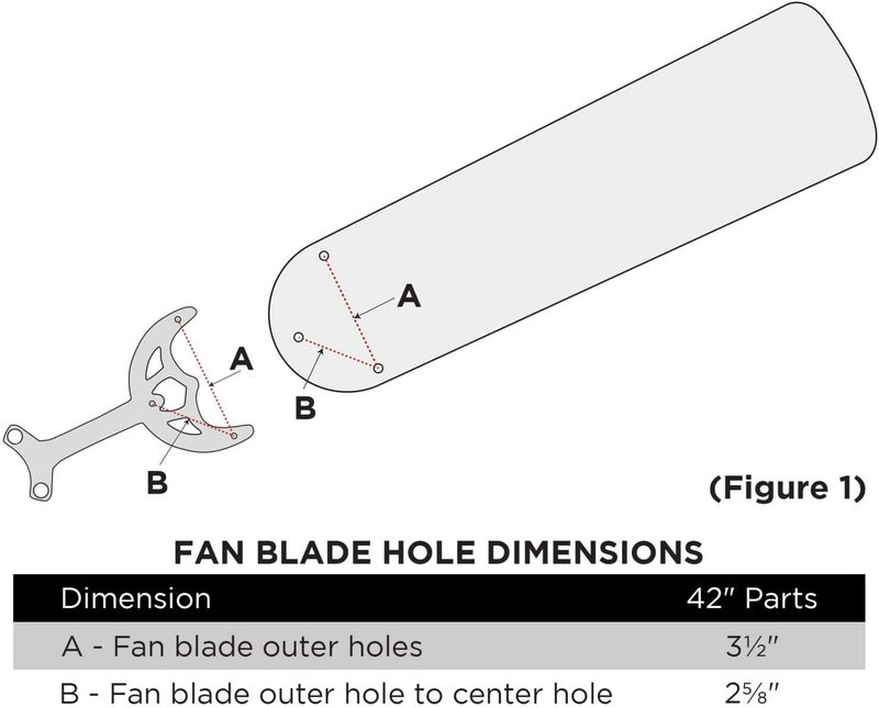 Ciata 42-Inch Oak/Walnut Ceiling Fans Replacement Fan Blades - 5 Pack - Image 2