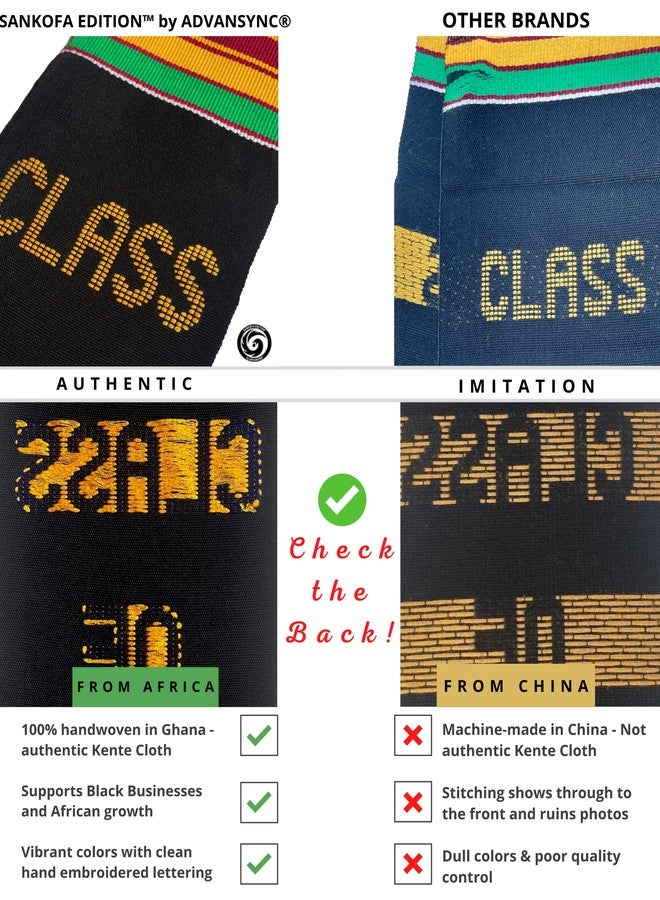 ADVANSYNC Cross Kente Stole (New Beautiful Black) - Image 5