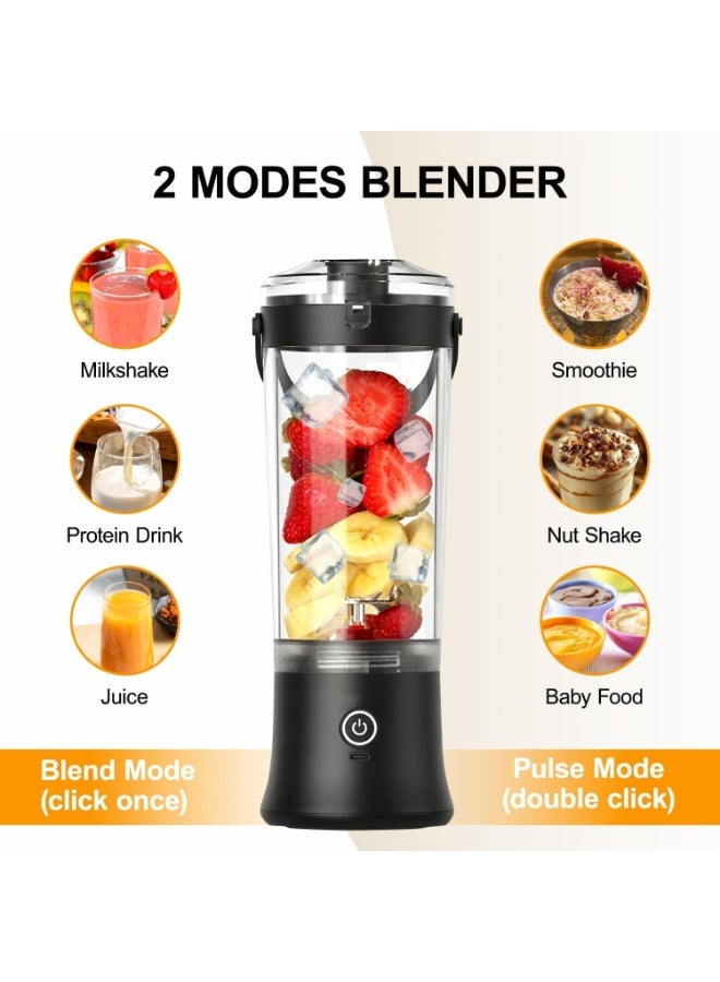 NIUB Portable Blender Dual Mode 18000RPM 20Oz Blending Cup Ice Crushing Smoothie Frozen Fruit Mini Home Gym Travel - Image 2