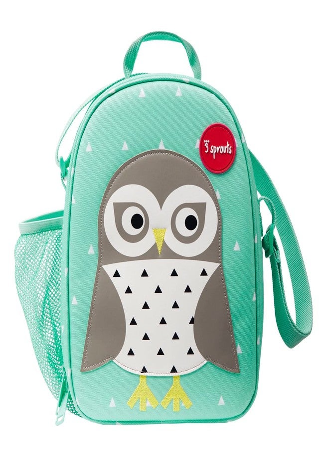 3 Sprouts Kids Lunch Bag - Durable Lunch Box for Boys and Girls - Kids Lunch Box - Perfect for Daycare, School and Travel - Insulated Fabric, Water Bottle Holder - Ideal for Children 3+, Owl - Image 1