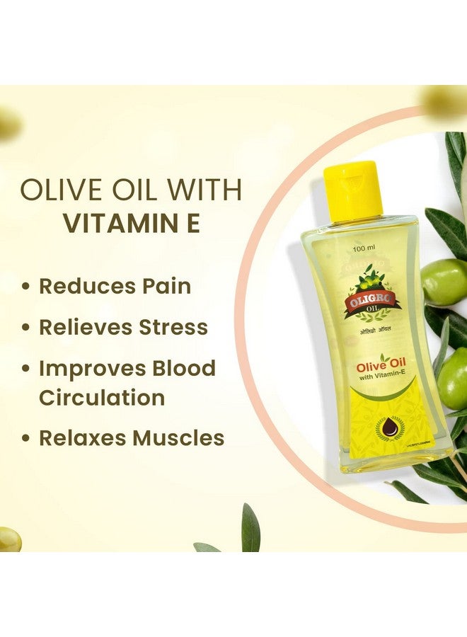 Leeford Oligro Body Massage Olive Oil Pack Of 3 (100Ml Each)- For Body Massage & Hair Care|Goodness Of Vitamin E & Almond Oil|Helps To Nourish & Glowing Skin|Pure & Natural -For Both Men & Women - Image 3