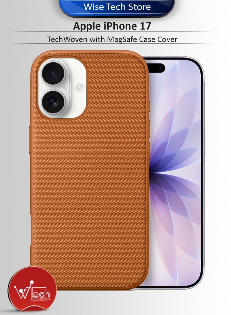 دبليو تيك هاتف أبل آيفون 17 5G 2025 مع غطاء حماية MagSafe من TechWoven (MCMPMN) - برتقالي - Image 1