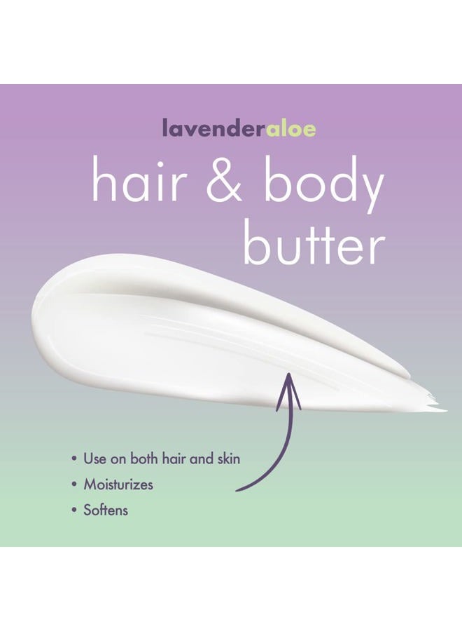 eden bodyworks Lavender Aloe Hair + Body Butter (16 oz) - Natural Moisturizer - Hydrate, Calm and Soothe Hair & Skin  - Image 4