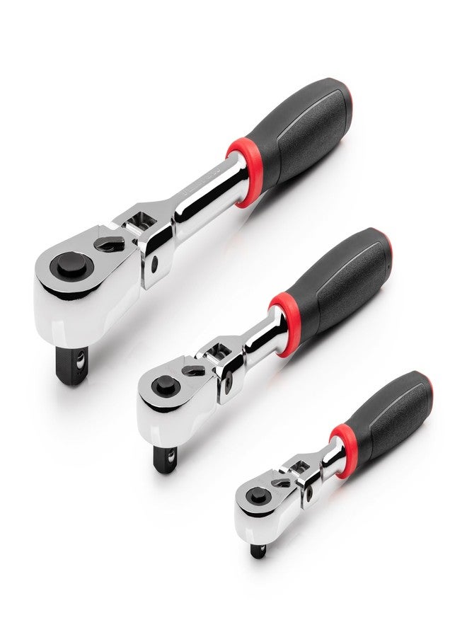تيكتون مجموعة مفاتيح ربط TEKTON ذات رأس مرن، سريعة الفك، ومقبض مريح، بمقاسات 1/4، 3/8، 1/2 بوصة (3 قطع) | SRH99120 - Image 2