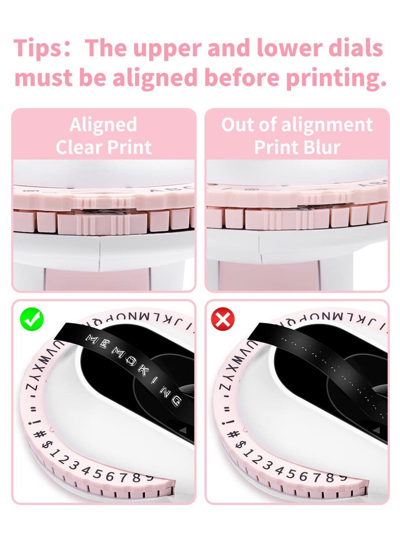 Memoking Embossing Label Maker Machine-E975 3D Embossed Label Maker with 6 Rolls Emboss Tapes, Handheld Embosser Labelling Machine, Lettering Label Maker Embossing for Home, Office and DIY  - Image 4
