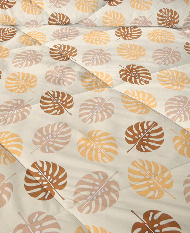 VAS COLLECTIONS 220 GSM Microfiber Reversible AC Comforter |Quit | Blanket | Duvets for Single Bed 180Tc (60x90 Inches, Brown and Yellow) - Image 3