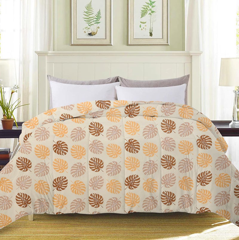 VAS COLLECTIONS 220 GSM Microfiber Reversible AC Comforter |Quit | Blanket | Duvets for Single Bed 180Tc (60x90 Inches, Brown and Yellow) - Image 4