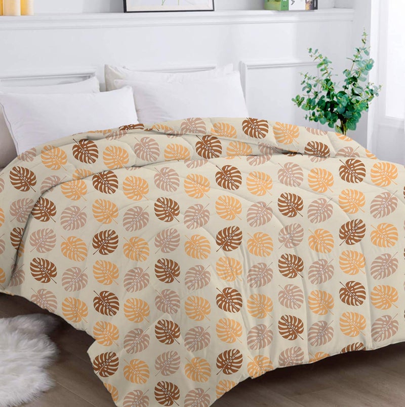 VAS COLLECTIONS 220 GSM Microfiber Reversible AC Comforter |Quit | Blanket | Duvets for Single Bed 180Tc (60x90 Inches, Brown and Yellow) - Image 2