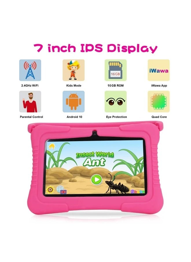 Generic - 7 Inch Android Kids Tablet PC For Study Education 1G RAM 16G ROM WiFi 1024x600 Children Tablets With Silicone Tablet Case - Image 1