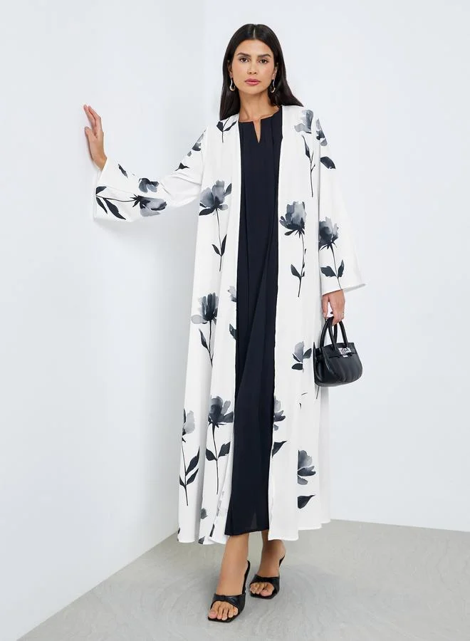 Amirah Amirah Women Floral Print A-Line Abaya