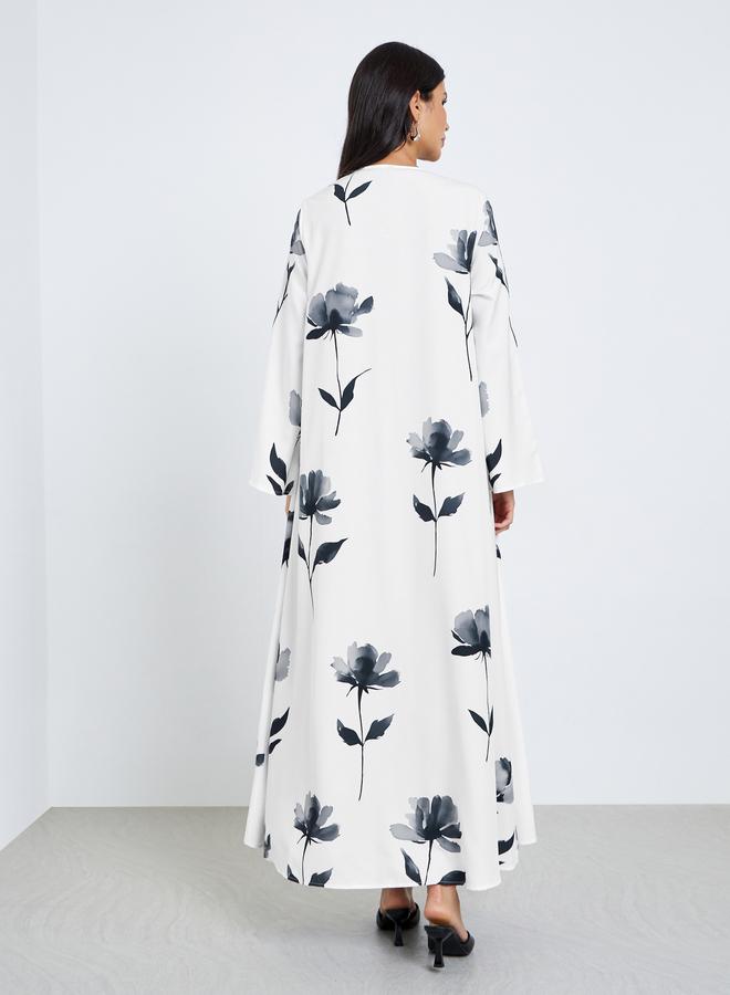 أميرة عباية بطبعة زهور - Image 4