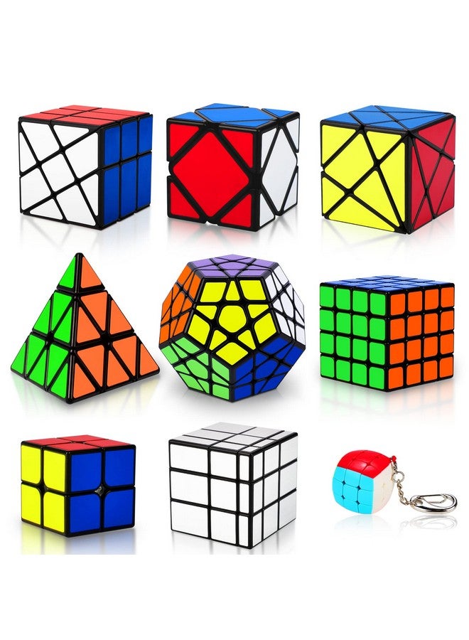 Coolzon Speed Cube Set, Puzzle Cube,9 Pack Magic Cubes Pyraminx Pyramid + 2X2 + 3X3 + 4X4 + Megaminx + Mirror + Mini 3X3 + Skewb + Fenghuolun Puzzle Cube Toy For Kids & Adults - Image 1