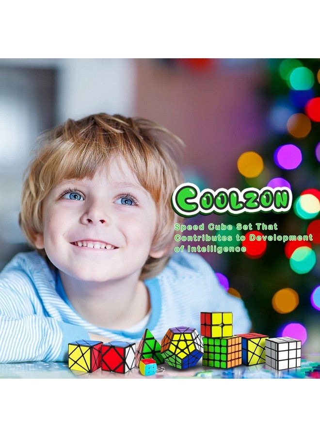 Coolzon Speed Cube Set, Puzzle Cube,9 Pack Magic Cubes Pyraminx Pyramid + 2X2 + 3X3 + 4X4 + Megaminx + Mirror + Mini 3X3 + Skewb + Fenghuolun Puzzle Cube Toy For Kids & Adults - Image 5