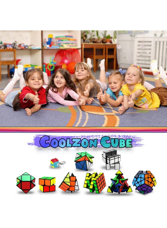 Coolzon Speed Cube Set, Puzzle Cube,9 Pack Magic Cubes Pyraminx Pyramid + 2X2 + 3X3 + 4X4 + Megaminx + Mirror + Mini 3X3 + Skewb + Fenghuolun Puzzle Cube Toy For Kids & Adults - Image 4