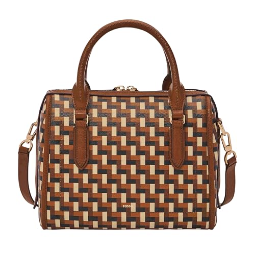 Fossil Williamson Satchel, Woven Neutral Print - Image 4