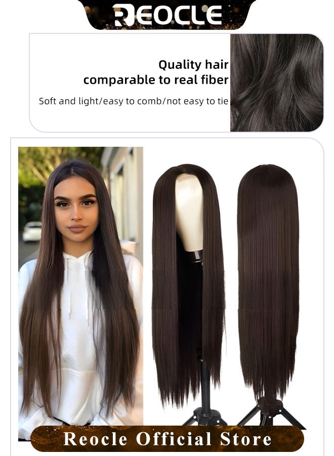 REOCLE Straight Lace Front Wigs Human Hair Pre Plucked Straight HD Lace Front Wigs Human Hair Bleached Knots Natural Hairline Human Hair Wigs - Image 3