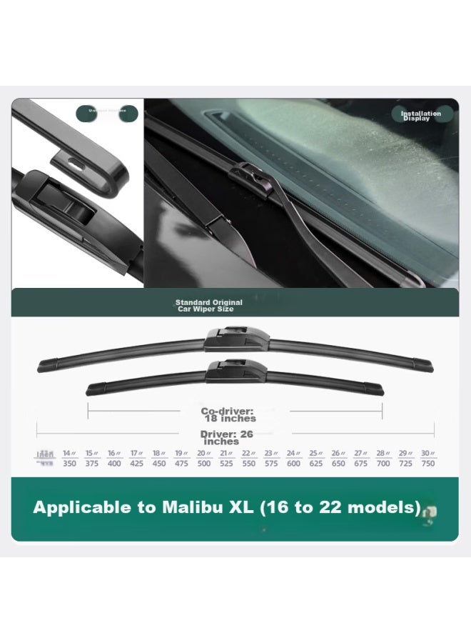 XUFENG Xufeng Car Accessories (xufeng) Chevrolet Malibu Xl Windshield Wipers For 2016- Models, -specific 21-inch Boneless Wiper Blades, Original Equipment Parts  - Image 2