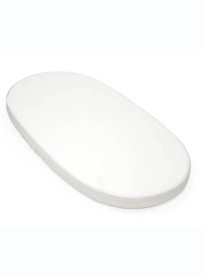 Stokke Stokke Sleepi Fitted Sheet V3 - Soft Cotton Percale for Oval Sleepi Bed - Washable - White