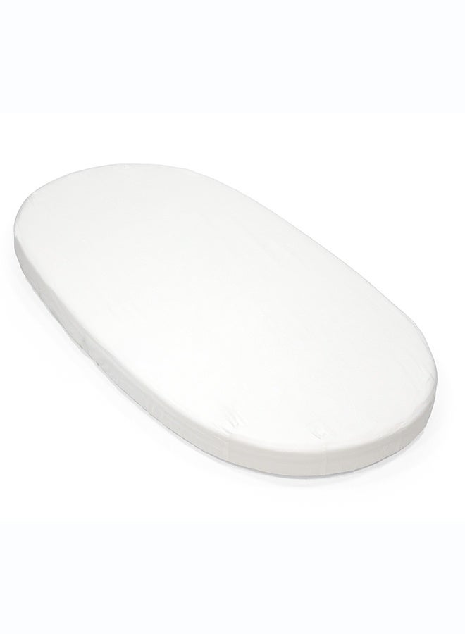 Stokke Sleepi Fitted Sheet V3 - Soft Cotton Percale for Oval Sleepi Bed - Washable - White - Image 2