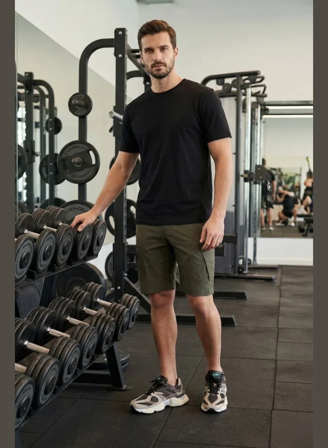 Buratti Regular Fit Cargo Pocket Elastic Waist Bermuda Shorts Men's Shorts 693263