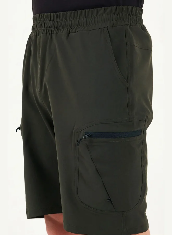 Buratti  Buratti Regular Fit Cargo Pocket Elastic Waist Bermuda Shorts Men's Shorts 693263 for Men | Best Price UAE