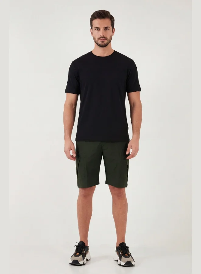 Buratti  Buratti Regular Fit Cargo Pocket Elastic Waist Bermuda Shorts Men's Shorts 693263 for Men | Best Price UAE