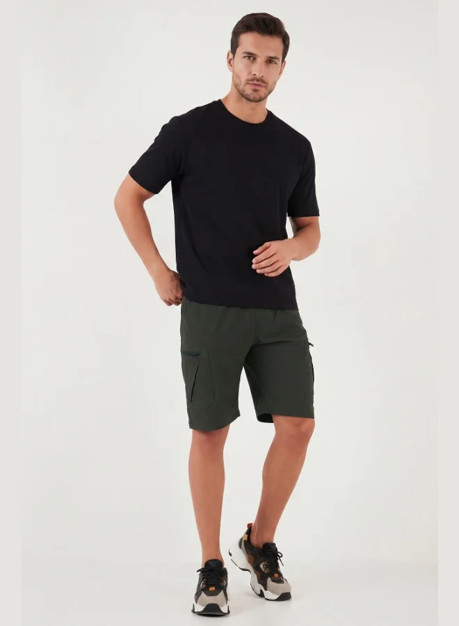 Buratti  Buratti Regular Fit Cargo Pocket Elastic Waist Bermuda Shorts Men's Shorts 693263 for Men | Best Price UAE
